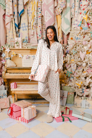 Silent Night Ruffle Pointelle Set