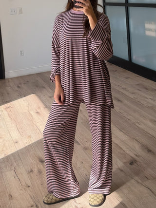 Rest Mode Ribbed Pullover | Mocha Rose