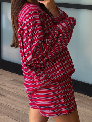 Perfectly Aligned Raglan Pullover | Red Ribbon