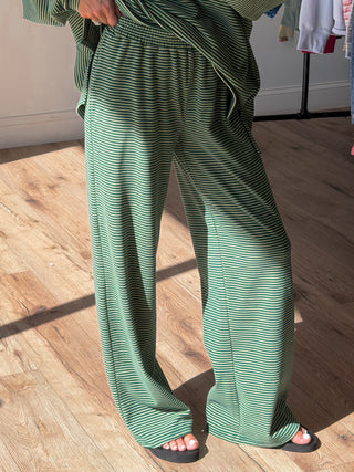 Just Lounging Brush Knit Pants | Cypress Green