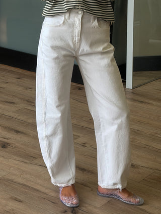 Newberry Barrel Jeans | White | RESTOCK