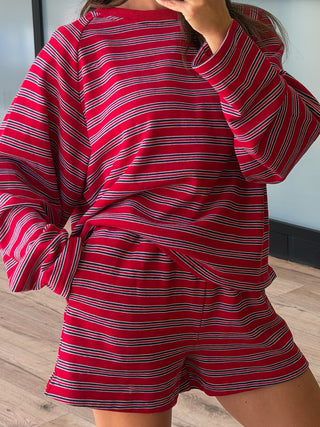 Perfectly Aligned Raglan Pullover | Red Ribbon