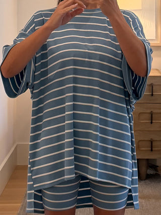 Novi Stripe Ribbed Tee + Shorts Set | 7 Colors Available | PREORDER