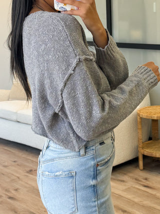 Darla Textured Sweater | Grey | FINAL SALE