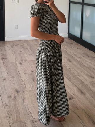 Margaux Smocked Maxi Dress | Shadow Plaid