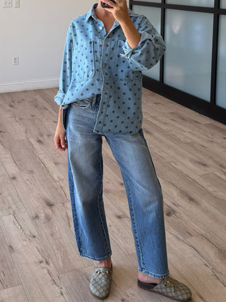 Pistol Two-Tone Cropped Barrel Jeans