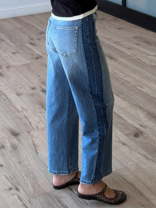 Pistol Two-Tone Cropped Barrel Jeans