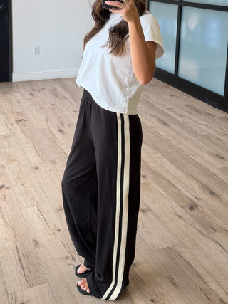 Varsity Butter Soft Active Pants | Black | RESTOCK