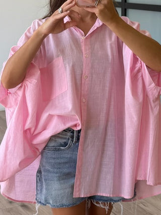 Nia Cotton Swing Top | Pink