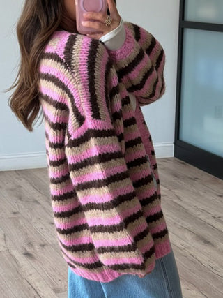 Wrap Around Cozy Knit Cardigan | Blush Truffle | +Plus Available