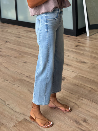 Blaze Adjustable Crop Barrel Jeans