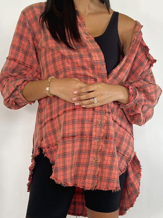 Stone Cliff Plaid Tunic | Clay | +Plus Available | RESTOCK