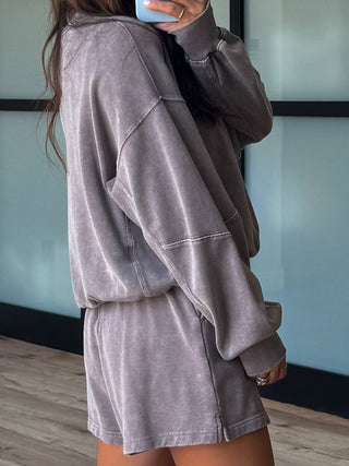 Stone Fade Terry Knit Set | Mocha