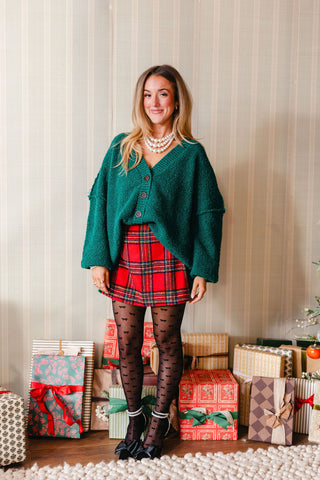 Lev Textured Cardigan | Evergreen | +Plus Available