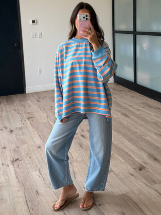 Kayda Stripe Long Sleeve | Coral Coast