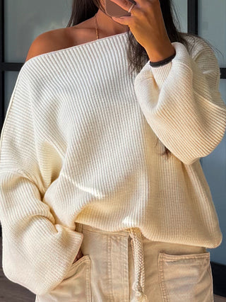 Nantucket Ribbed Sweater | Vanilla | RESTOCK