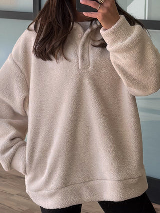 Powder Puff Teddy Quarter Pullover