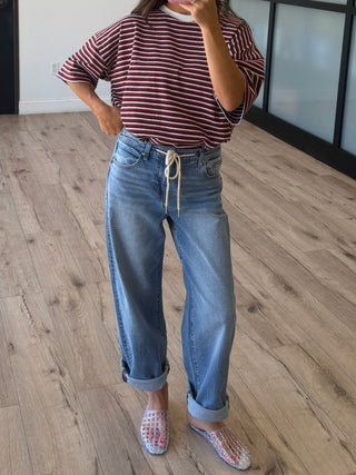 Mykel Drawstring Jeans | +Plus Available