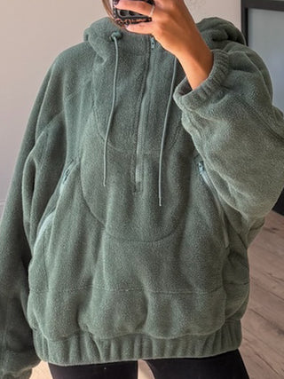 Everywhere Fleece Half-Zip Hoodie | Pine