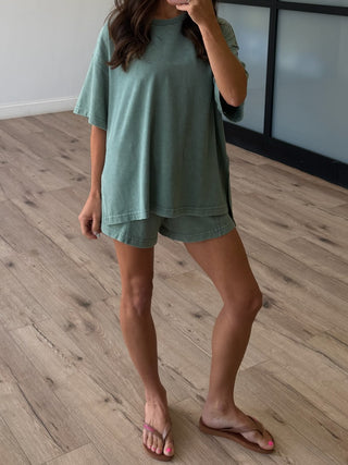 Field Day Tee + Shorts Set | Sea Green