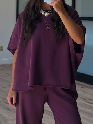 Worn Well Oversized Top | Plum