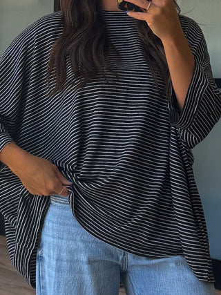 Dremme Brushed Knit Top | Black