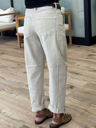 Kendall Barrel Jeans | Almond | +Plus Available