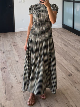 Margaux Smocked Maxi Dress | Shadow Plaid