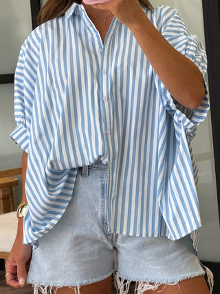 Savanna Stripe Top | Sky