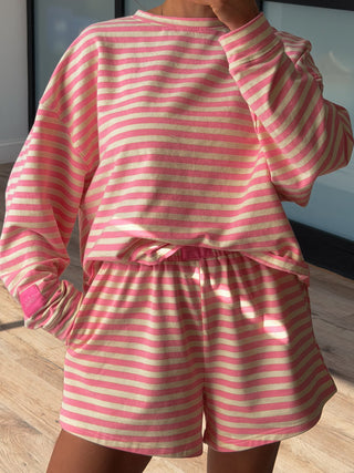 Leisure Lounge Long Sleeve Top | Bubblegum