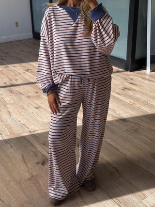 Blushin' Sailor Ribbed Contrast Top