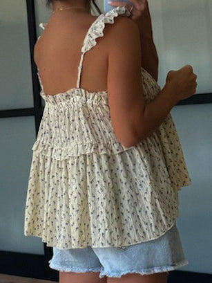 Twilight Floral Ruffle Top