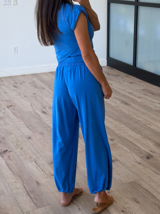 Birdie Crossover Two Piece Set | Cobalt