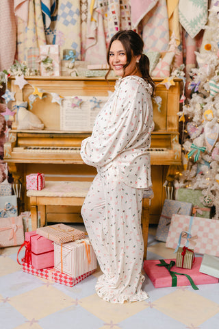 Silent Night Ruffle Pointelle Set