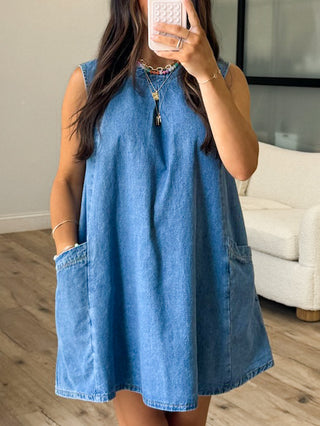 Liza Denim Swing Dress