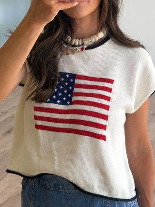 Flagstaff Knit Sweater Top | Cream