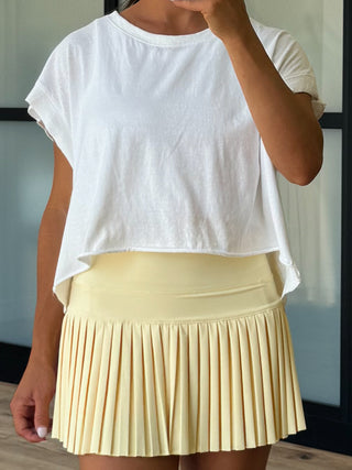 Match Point Pleated Skort | Lemon