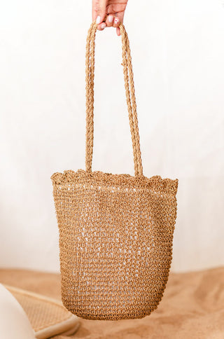 Oceanfront Straw Tote