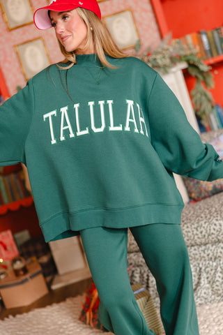 "TALULAH" Mock Neck Sweatshirt | Forest | +Plus Available