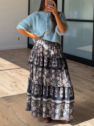 Meadowlore Tiered Skirt | Noir Garden