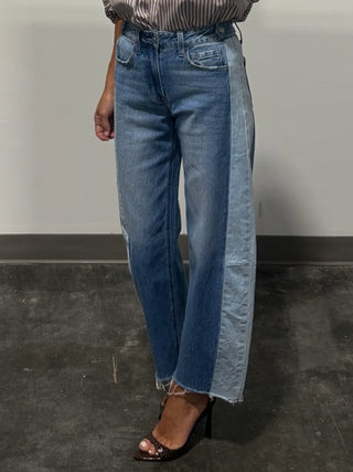 Dual Tone Barrel Jeans | RESTOCK