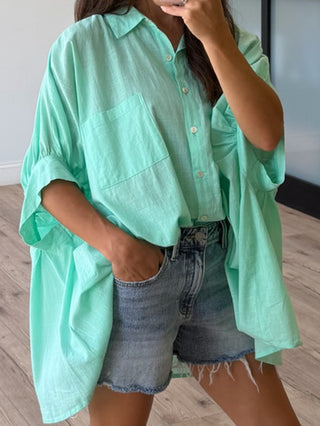 Nia Cotton Swing Top | Mint