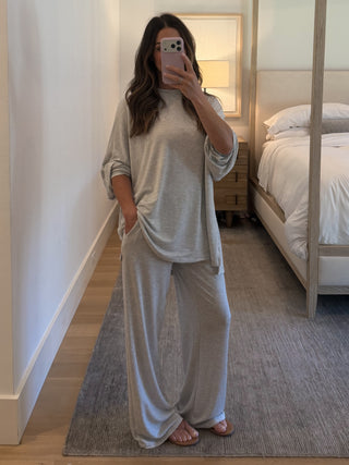 Sunday Soft Stripe Set | Grey | +Plus Available