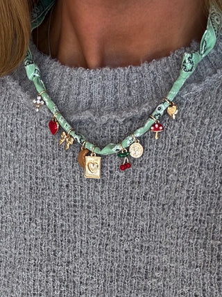 Bandana Mini Charm Necklace | 3 Colors Available