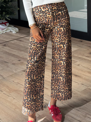 Animal Instinct Wide-Leg Pants