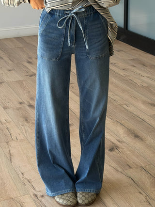 Comfy Fit Drawstring Jeans