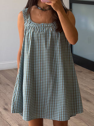 Derby Gingham Swing Dress | Coastal