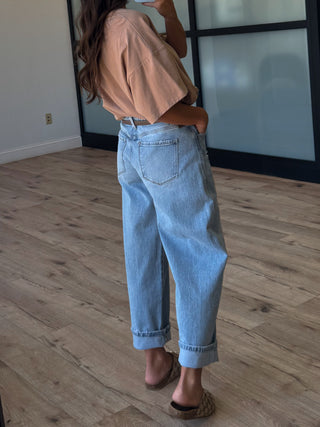 Kye Crop Barrel Jeans