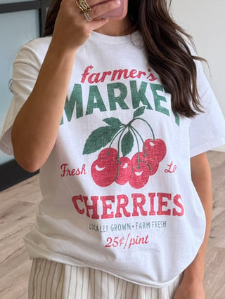 "Farmer's Market Cherries" Graphic Tee