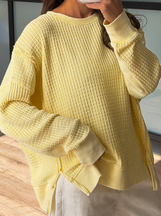 Off Hours Thermal Pullover | Lemon